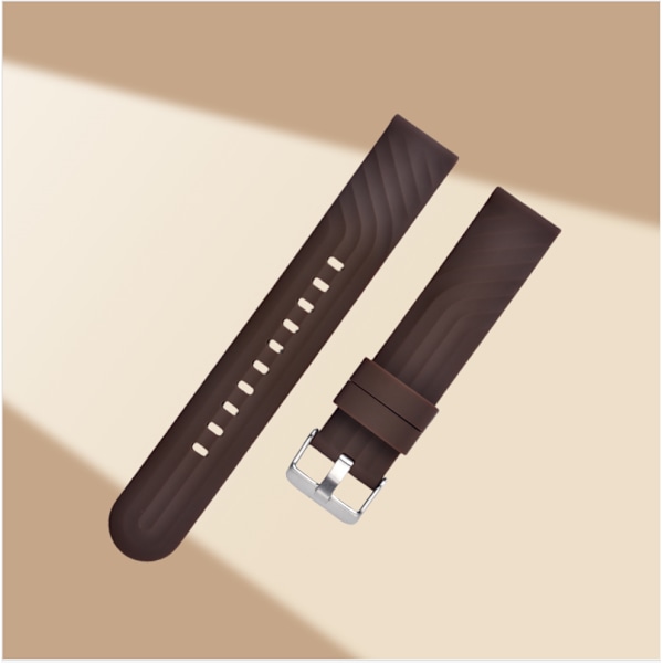 Silikonarmband för Huawei GT3 & iWatch 4 Brun 20 mm