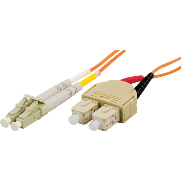 OM1 Fiber cable, LC - SC, duplex, UPC, 62,5/125, 3m, orange