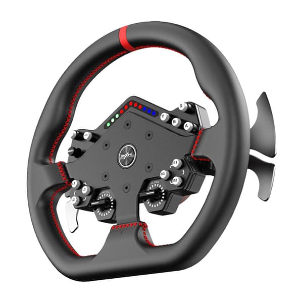 PXN WDS R2 racingratt för simracing PC – 300 mm mikrofiber, Hall-effekt, Quick Release, RGB och programmerbara knappar