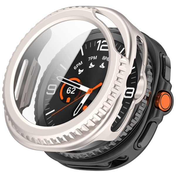 Stilfuldt etui til Samsung Watch Ultra2 & Watch8 Classic Guld