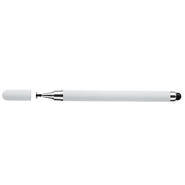 2-in-1 Stylus-kynä kosketusnäytöille (kaksoiskumikärki) Valkoinen