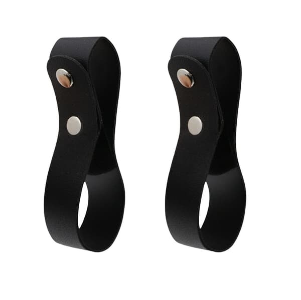 Stilfuld PU Læder Ridepisk Bælteklips Black Black
