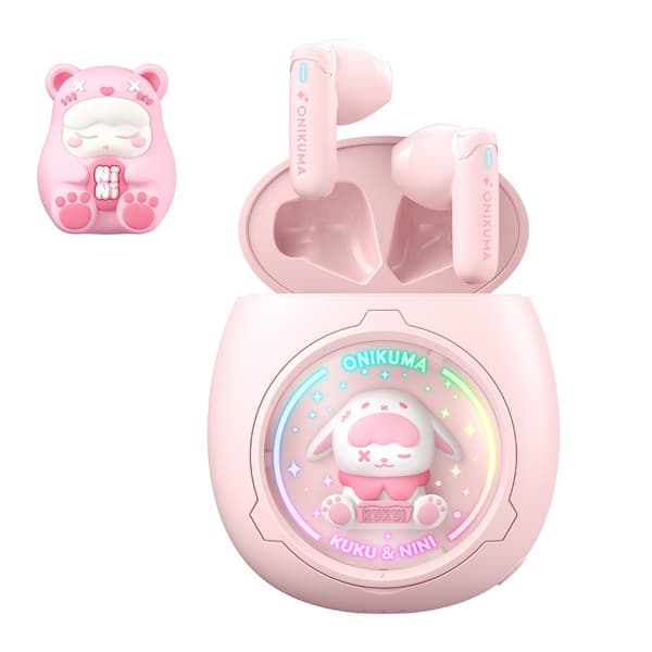 TWS True Wireless Bluetooth-hörlurar med JL6973D chipset, Bluetooth 5.3, Type-C laddningsfodral, 48h standby och 1032ῼ drivenhet Pink Pink