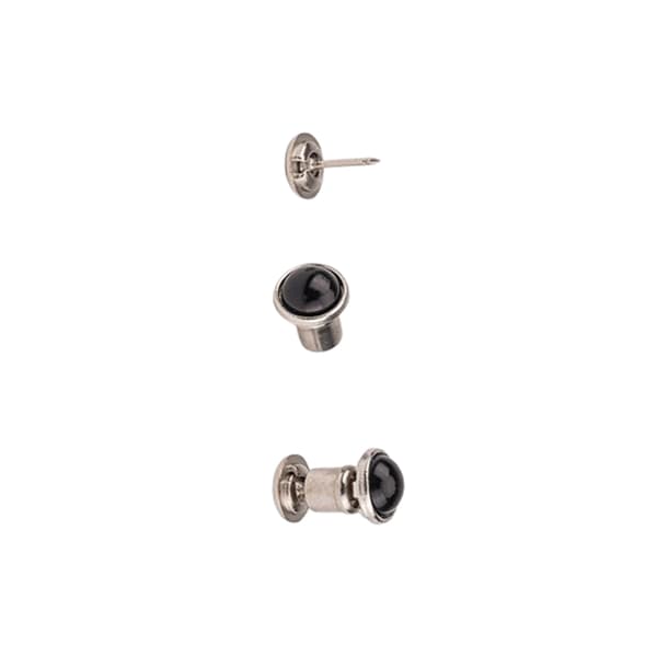 Usynlige Trykknapper, Flade Perleknapper (10 stk.) Black Black