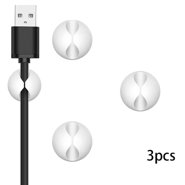 3-pakkainen kaapelipidike White White