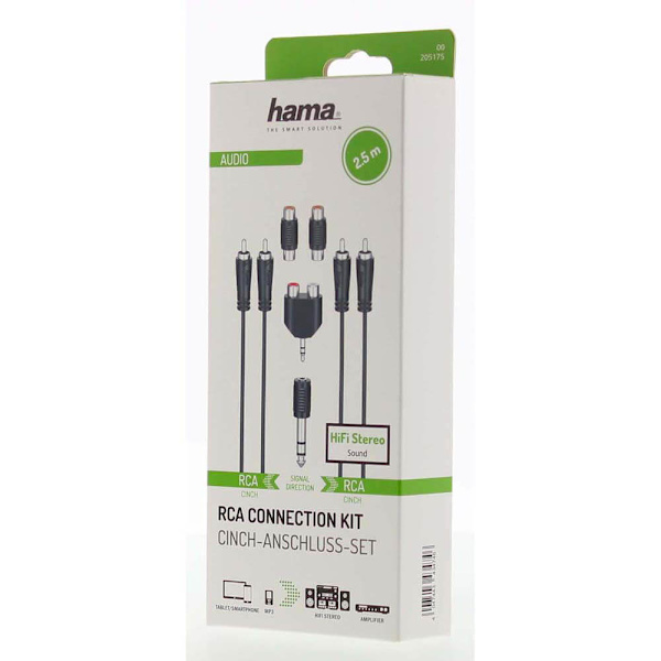 RCA Anslutningssats 2.5m