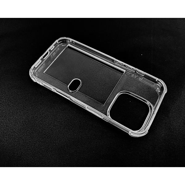 Mobilfodral med kortshållare för iPhone 15 Pro Max - Transparent
