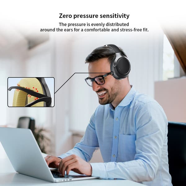 J19 Hybrid Støjreducerende Over-Ear Hovedtelefoner - Sort