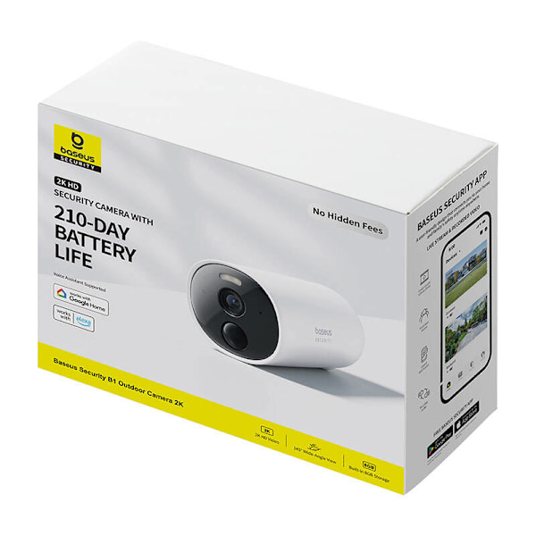 Baseus B1 2k utomhuskamera (vit)