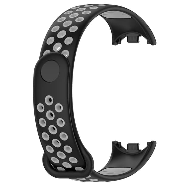 Åndbart TPU-udskiftningsarmbånd til Xiaomi Band 8/9 Black+Grey Black+Grey