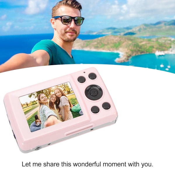 INF 1080P, 16 MP kompakt digitalkamera med 2,4-tommer skærm - 32 GB Guld