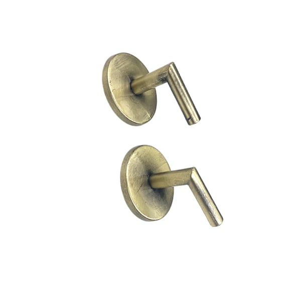 2 Pakke Små retvinklede Gardinkroge Vægmonteret Guld
