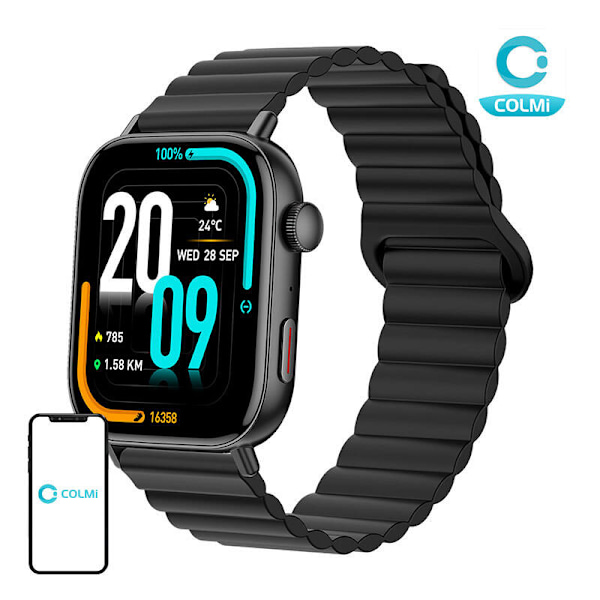 Colmi C8 Max smartwatch med magnetrem (sort)