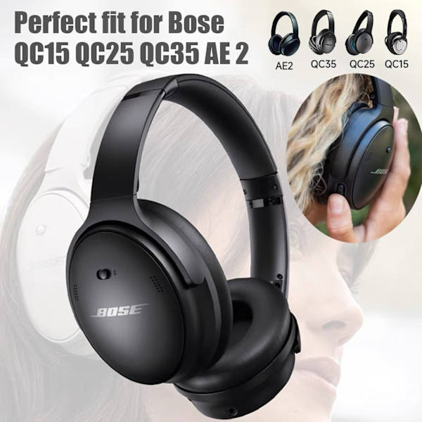 INF Udskiftningsørepuder til Bose QC15 QC25 QC35 AE 2 Beige