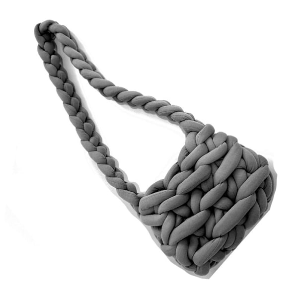 Handvävd Crossbody-väska Rymlig och stilren Grå