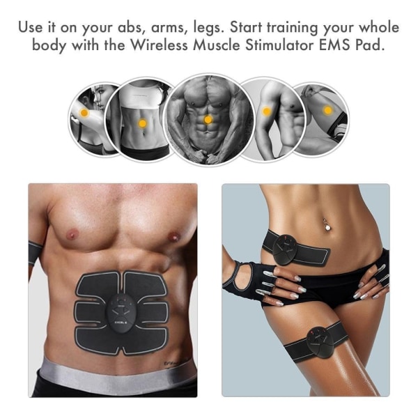 Uppladdningsbar muskelstimulator för magmuskler, armar/ben