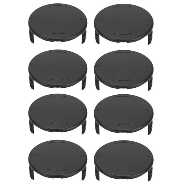Spolehætte kompatibel med PARKSIDE - reservedelsafdækning til græstrimmer og buskrydder, ABS sort 8-pack, præcis pasform til PRT 550-serien