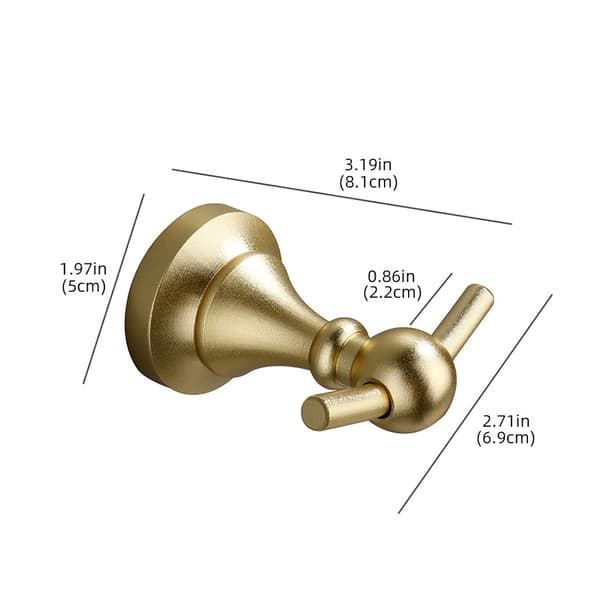 Tunga badrumskrokar i rostfritt stål (2-pack) Gold Gold