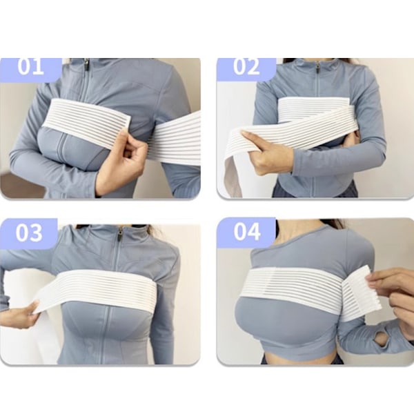 Vit bröstbinder - 2-pack