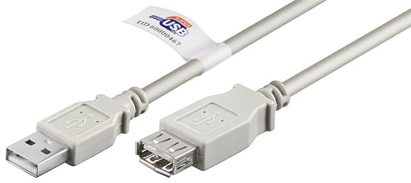 USB 2.0 -nopea jatkokaapeli USB-sertifikaatilla