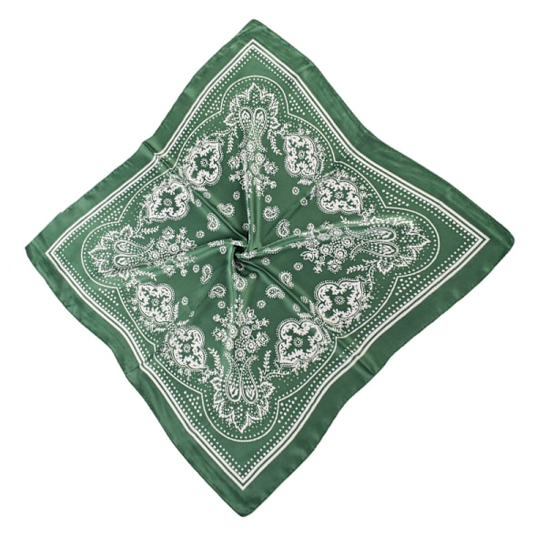 Elegant Paisley Square Scarf - 70x70cm Marinblå Grön