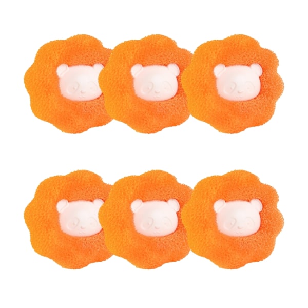 INF Hårborttagningsboll för tvättmaskin 6 st Orange