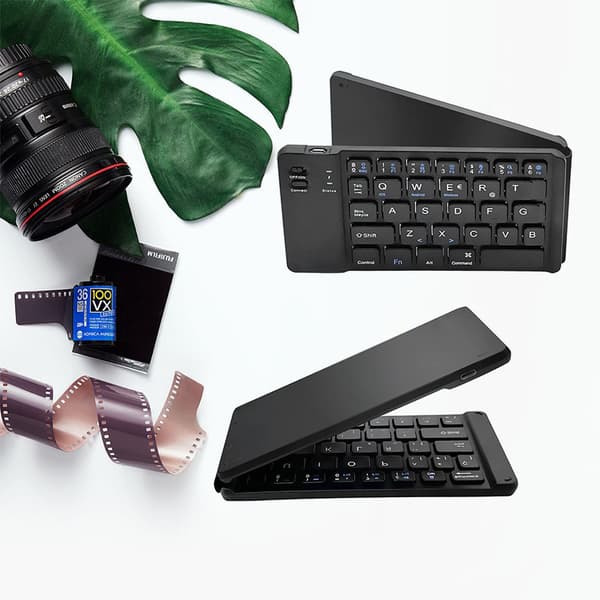 Fällbart Bluetooth-tangentbord Black Black