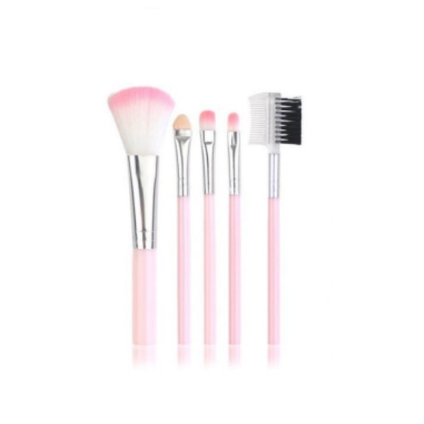 Sminkborstar Set med 5 make-up-borstar Rosa