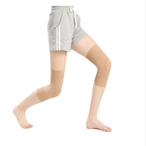Högkvalitativa anti-slip kompressionsknäärmar Beige M