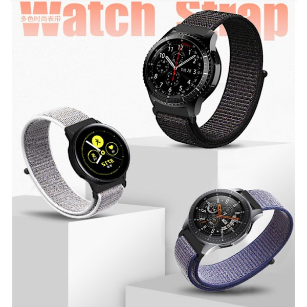 Nylon Klockarmband för Samsung Watch 4/5/6 & Huawei GT4 Blå 22 mm