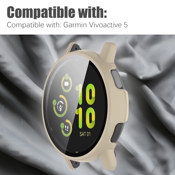 Fodral med skärmskydd för Garmin Vivoactive 5 Vit