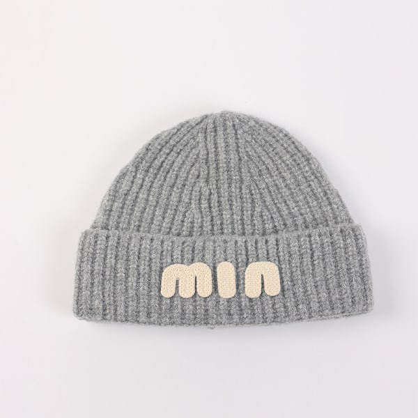 Strikket beanie hue Grå