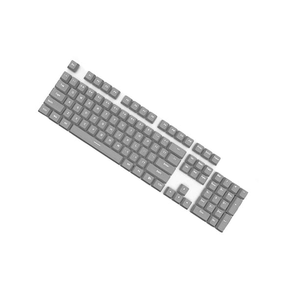ABS keycaps shine-through closed-legend til 61/87/104-key mekaniske tastaturer, stabilizer-kompatible, inkl. keycap puller Gray Gray