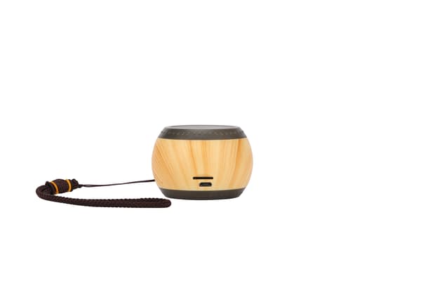 Mini Portabel Träkorn Bluetooth-högtalare - Brown Brown