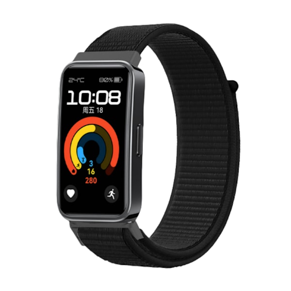 Huawei Band 8/9 Nylon Sport Loop Strap Svart