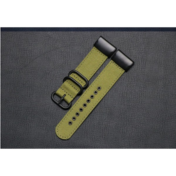 26mm Canvas Klockarmband Kompatibelt med Garmin Fenix 7X Pro/7X/6X Pro/6X/5X Plus/3/3HR Grön