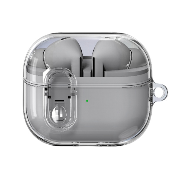 Suojakuori Samsung Galaxy Buds 3/Buds 3 Prolle avaimenperällä Harmaa