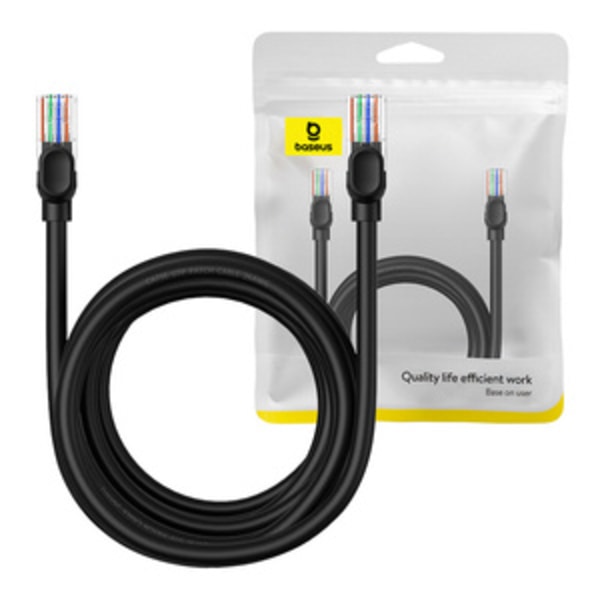 Baseus Ethernet CAT5, 5m verkkokaapeli (musta)