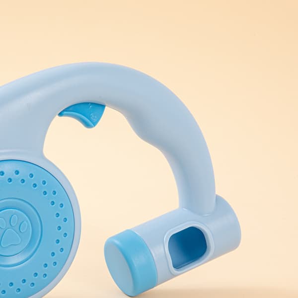 Multifunktionellt Infällbart Hundkoppel med Avfallspåse Dispenser - Trasselfri 3m Lina Blue Blue