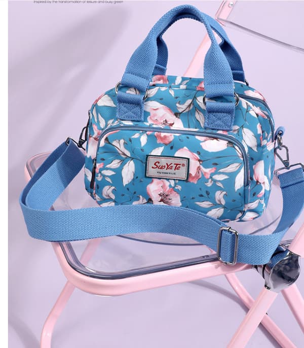 Stilfuld blomsterprint tote / skuldertaske A