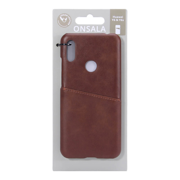 Mobilskal Huawei Y6 Kortfack Brun