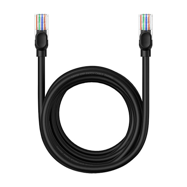Baseus Ethernet CAT5, 5m netværkskabel (sort)