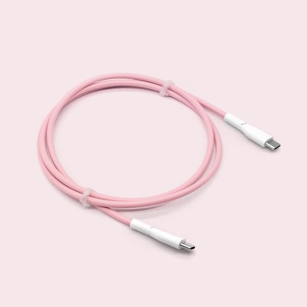 Hurtigopladningskabel Dobbelt Han Type-C Datakabel 60W Pink Pink