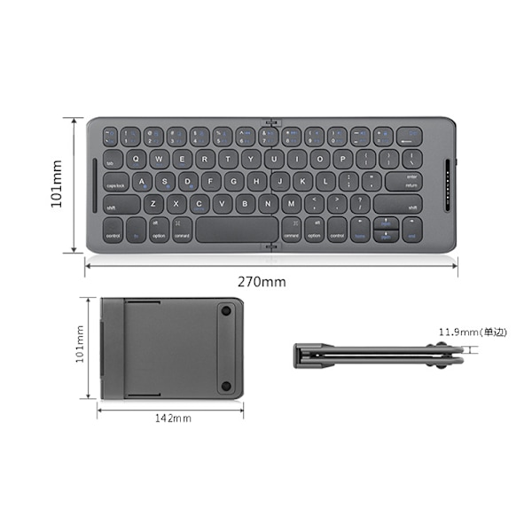 Foldbart Bluetooth-tastatur - problemfri forbindelse og bærbar