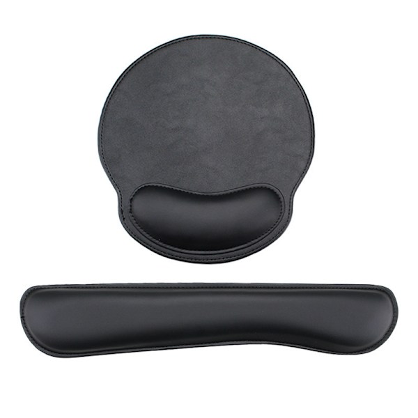 Ergonomiskt handledsstöd och musmatta set Svart