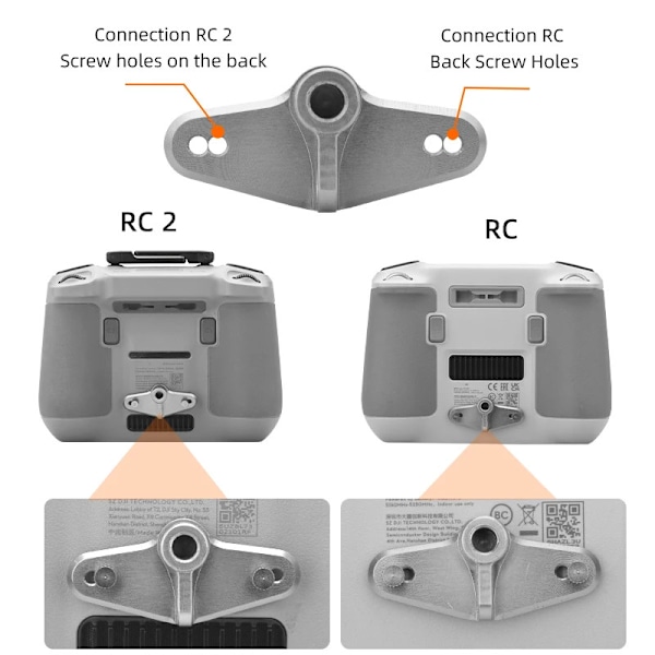 Cykelfäste för fjärrkontroll till DJI Mini 4 Pro RC/RC 2 Svart