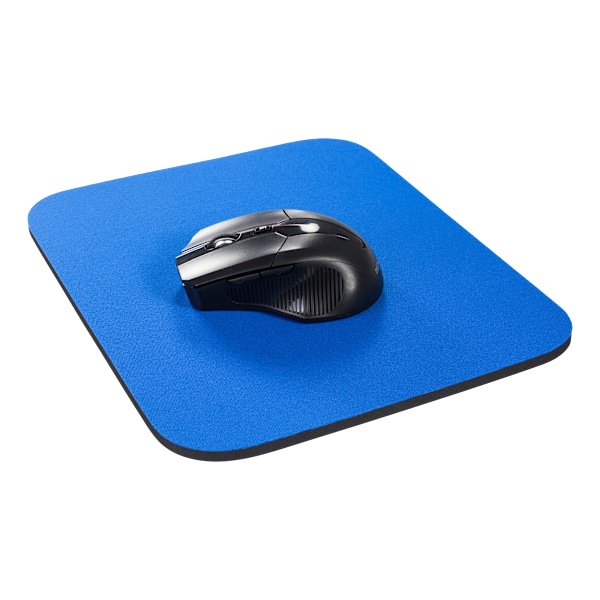 Mouse pad, fabric-covered rubber, 6mm blue