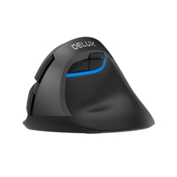 Trådlös vertikal mus Delux M618Mini DB BT+2.4G 2400DPI (svart)