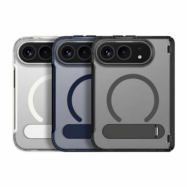 Vikbart magnetiskt mobilskal med roterbart ställ, kompatibelt med iPhone Duo Blue Blue