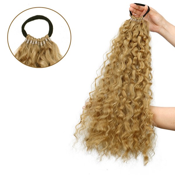 Lockigt hästsvansförlängning: Lägg till volym med Clip In Hair Piece Guld